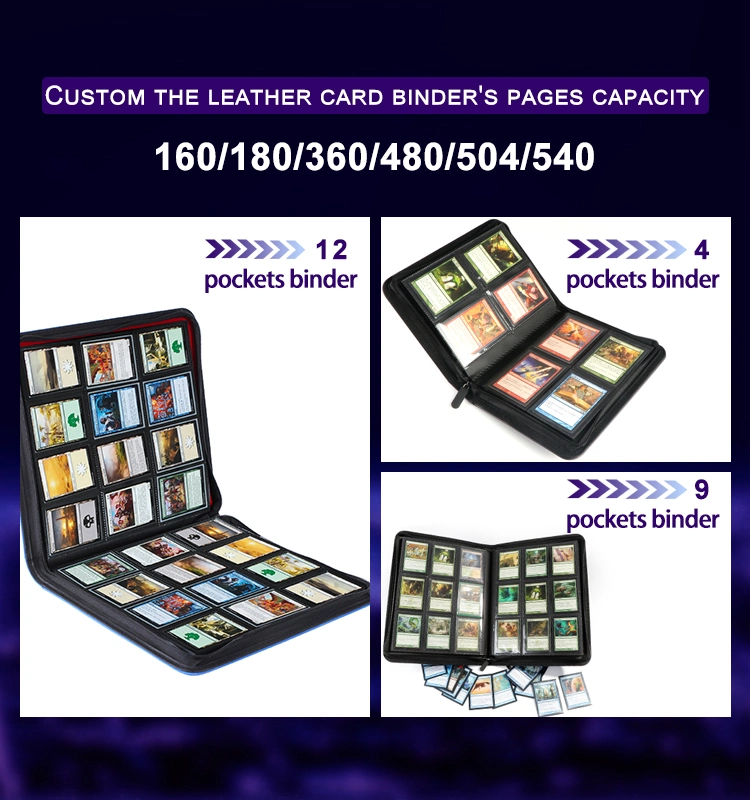 Leather Photo Album Binders for Tcg Card Game Binder Suppliers