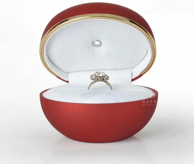 Popular and Fashionable Creative Oval Proposal LED Light Ring Box, Special Jewelry Box