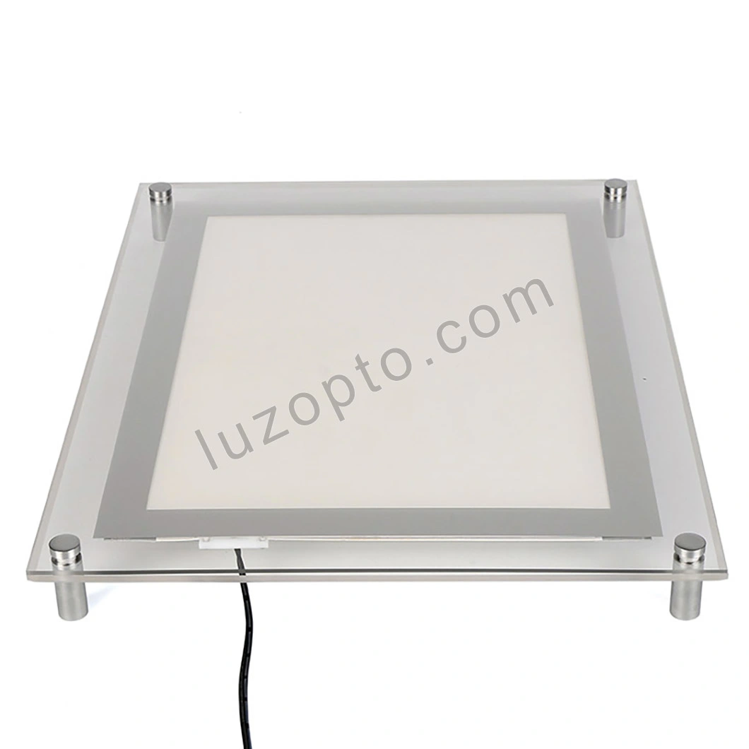 Custom Photo Frames with LED Light Slim Acrylic Crystal LED Frame Photo Box Lightbox for Real Estate Window Display